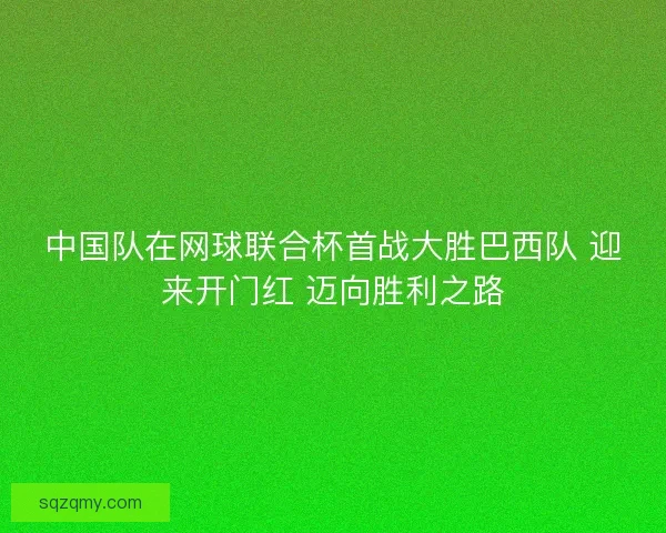 中国队在网球联合杯首战大胜巴西队 迎来开门红 迈向胜利之路